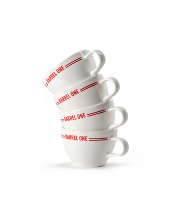 Barrel One coffee roasters ceramic cups 8oz